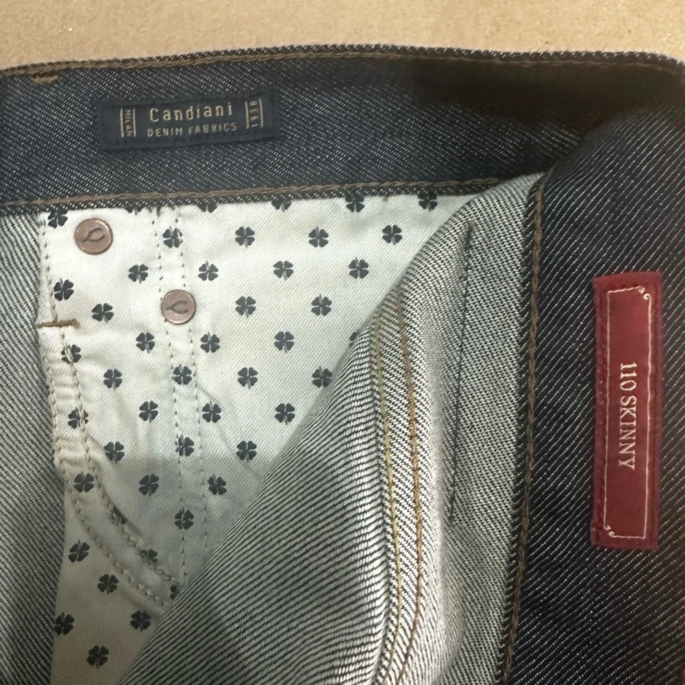 Lucky Brand 110 Skinny Selvedge Jeans 31x32 – Candiani Italian Denim, Dark Wash